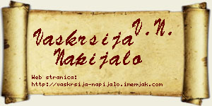 Vaskrsija Napijalo vizit kartica
